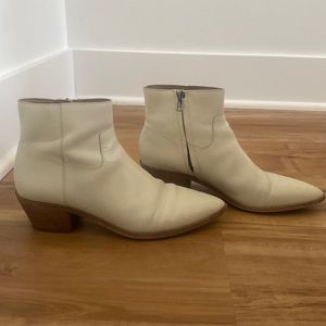 madewell cream booties